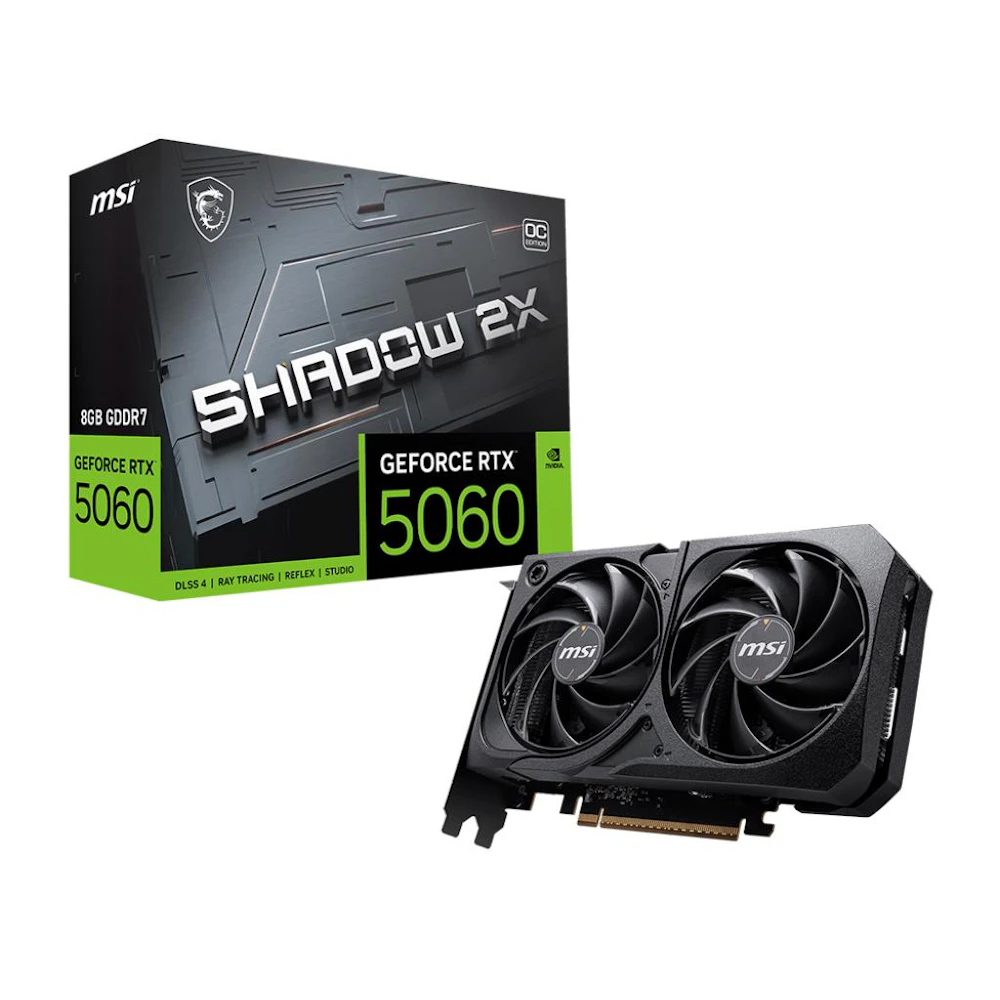 MSI GeForce RTX 5060 8GB GDDR7 SHADOW 2X OC