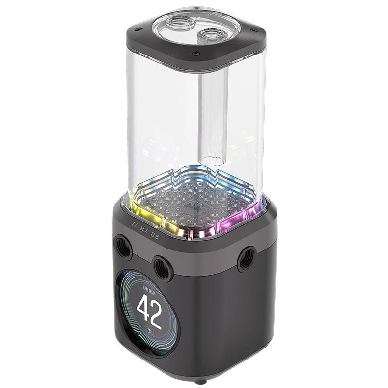 A large main feature product image of Corsair XD6 ELITE LCD RGB Pump/Reservoir Combo (Black)