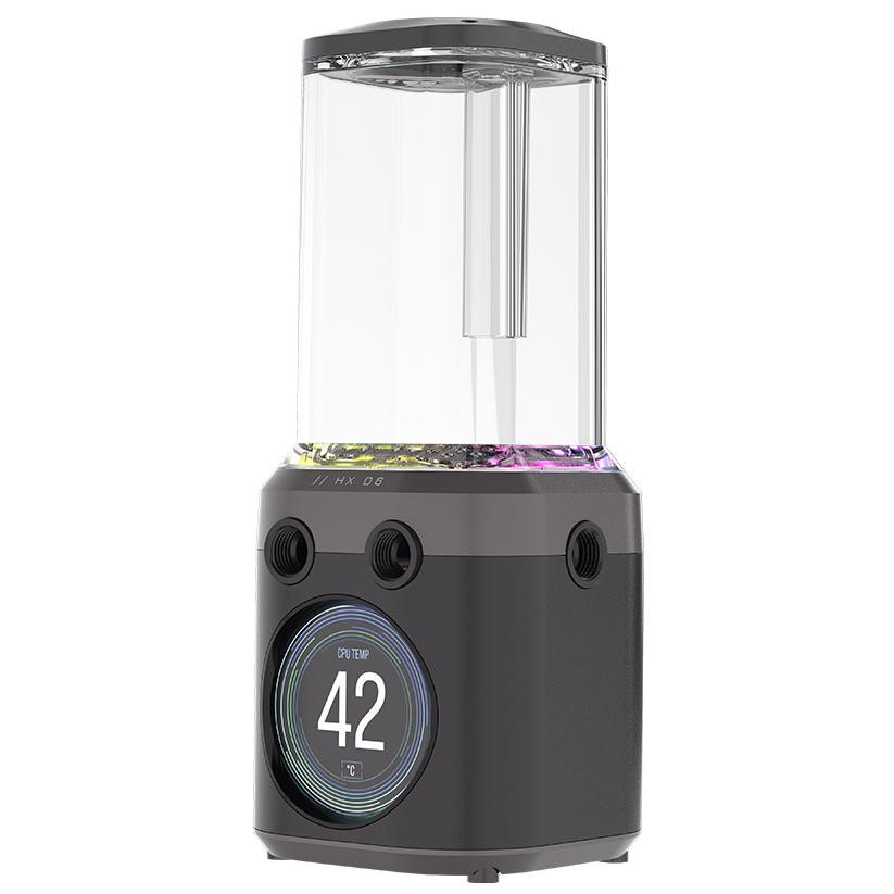 A large main feature product image of Corsair XD6 ELITE LCD RGB Pump/Reservoir Combo (Black)