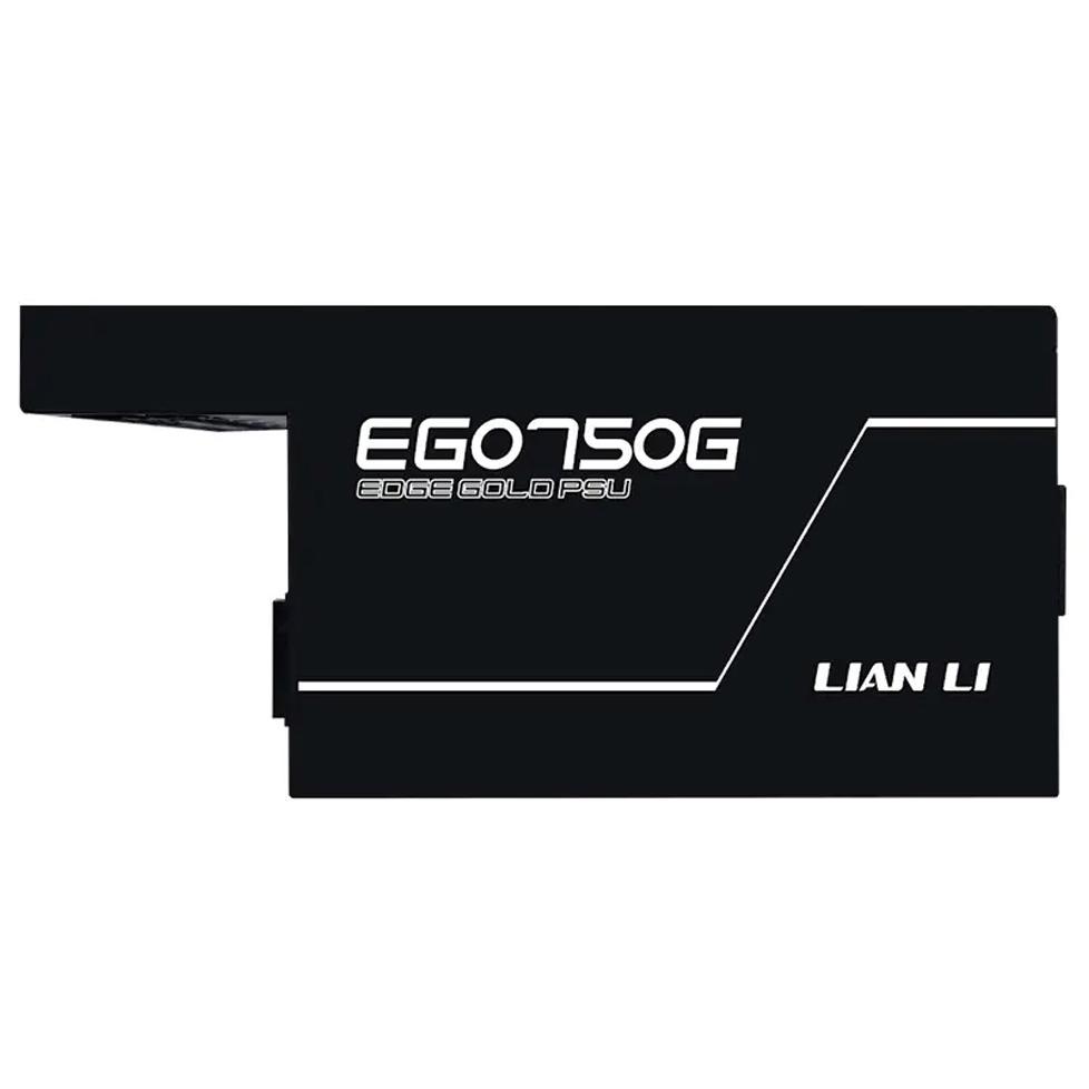 A large main feature product image of Lian Li Edge 750W Gold PCIe 5.1 ATX 3.1 Modular PSU (Black)