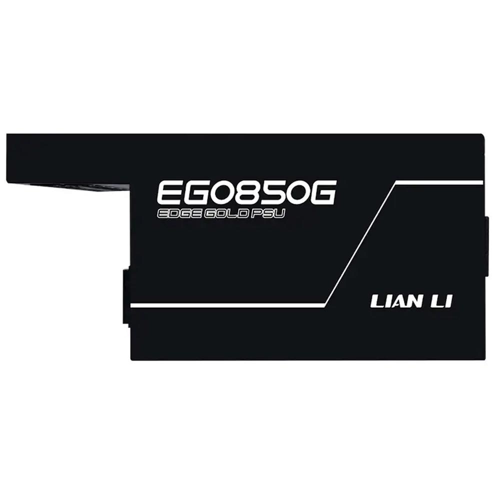 A large main feature product image of Lian Li Edge 850W Gold PCIe 5.1 ATX 3.1 Modular PSU (Black)