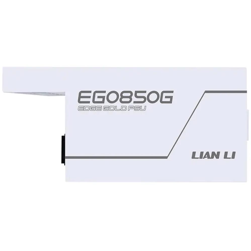 A large main feature product image of Lian Li Edge 850W Gold PCIe 5.1 ATX 3.1 Modular PSU (White)