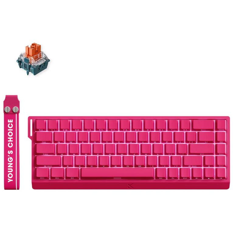A large main feature product image of MCHOSE ACE 68 HE Magnetic 8K Wired Gaming Keyboard - Rose Red (TTC Uranus Magnetic Switch eSports) 