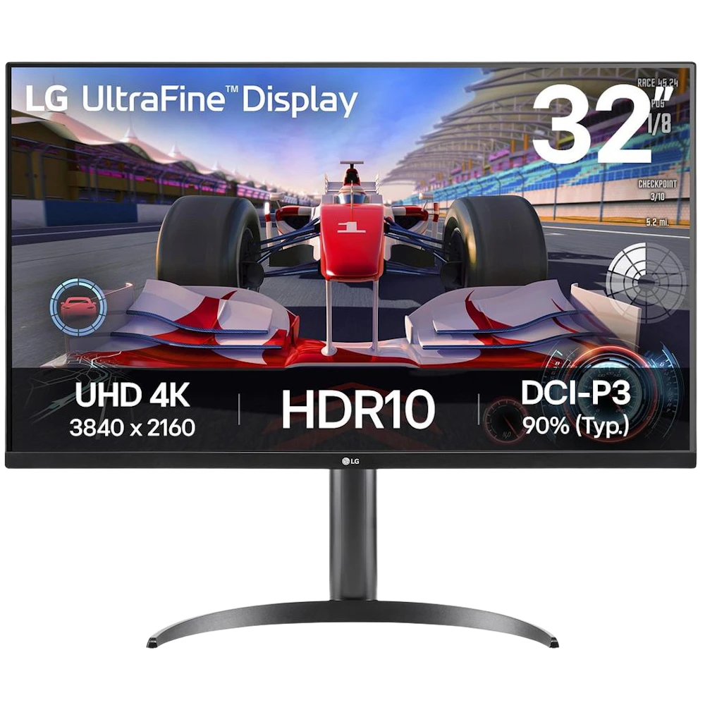 A large main feature product image of LG UltraFine 32UR550K-B - 32" 4K 2160p 60Hz VA Professional Monitor