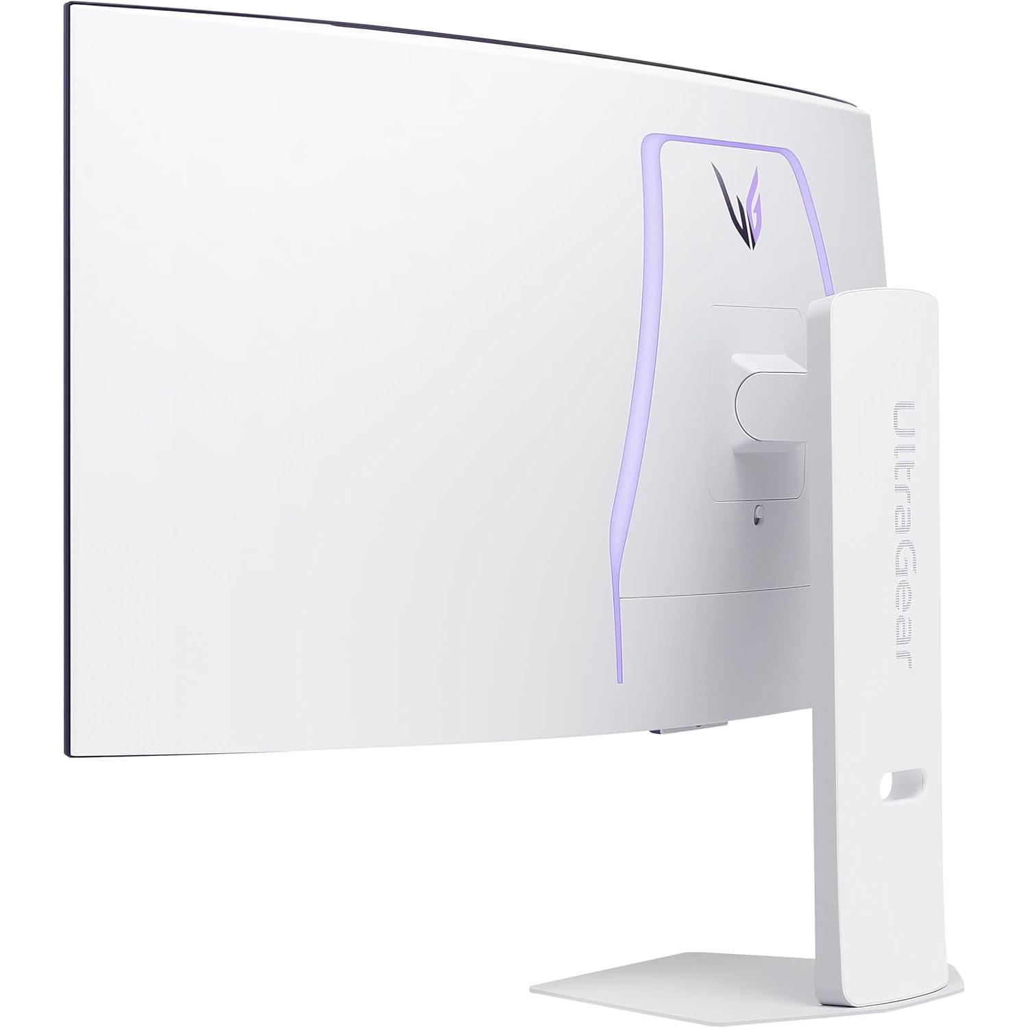 A large main feature product image of LG UltraGear OLED 39GX90SA-W - 39" Curved 1440p Ultrawide 240Hz 0.03ms Gaming Monitor (White)