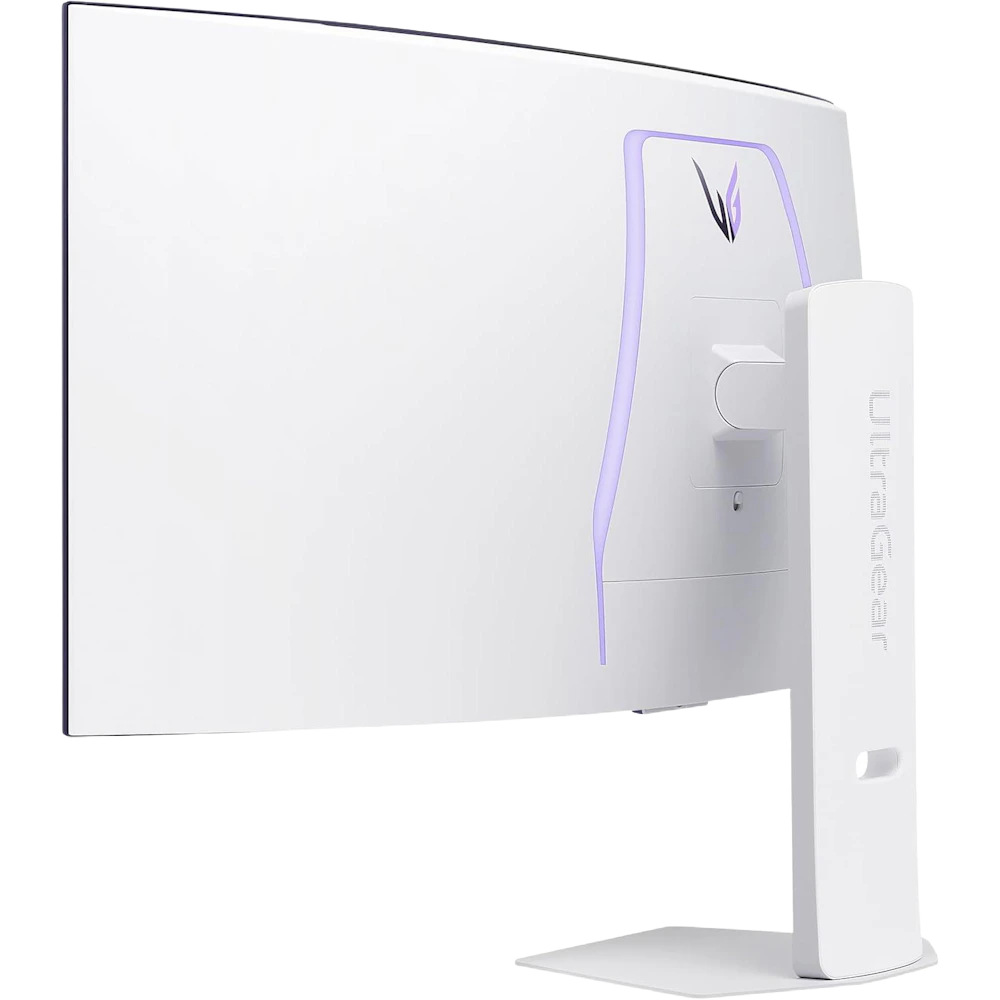 A large main feature product image of LG UltraGear OLED 39GX90SA-W - 39" Curved 1440p Ultrawide 240Hz 0.03ms Gaming Monitor (White)
