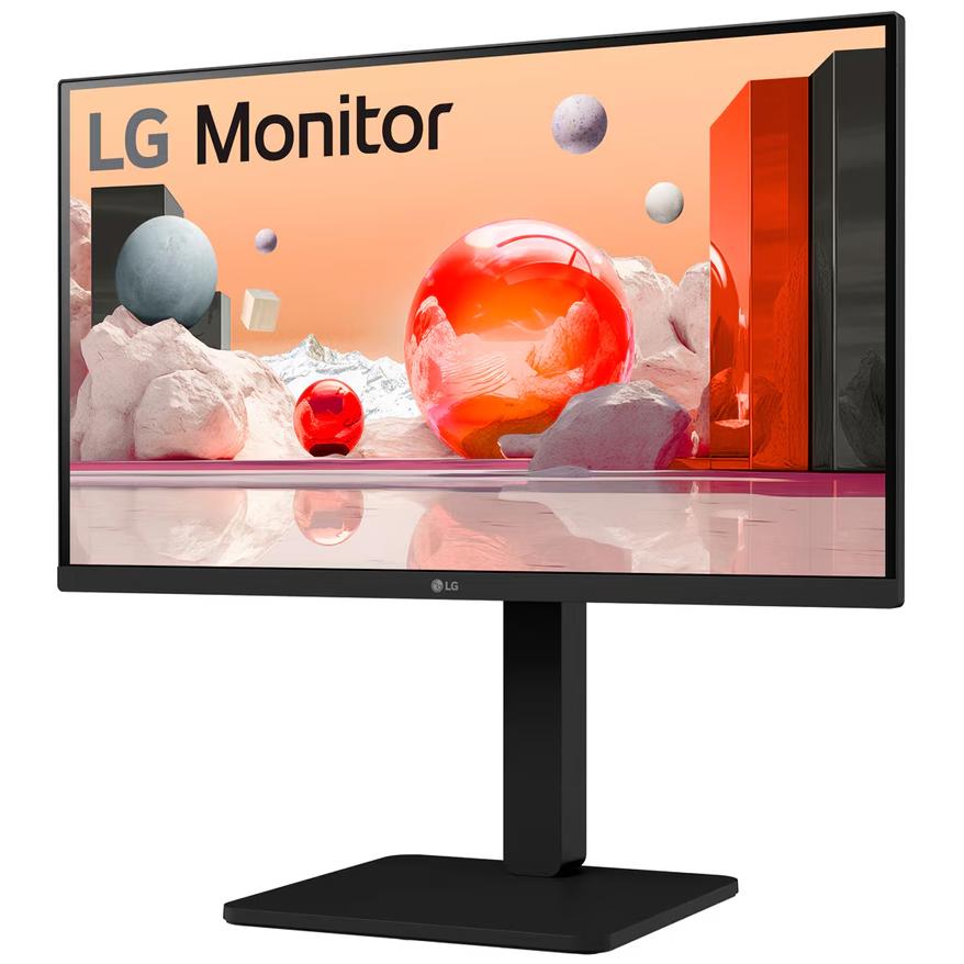 A large main feature product image of LG 24BA550-B - 24" 1080p 100Hz IPS Monitor