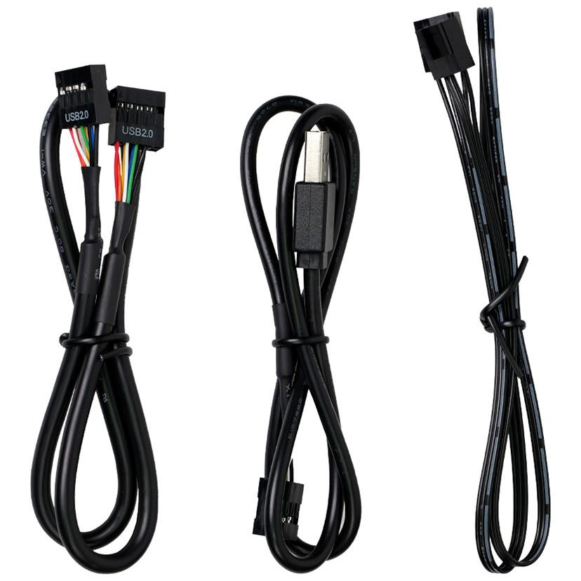 A large main feature product image of Lian Li Edge USB & Fan Hub (Black)