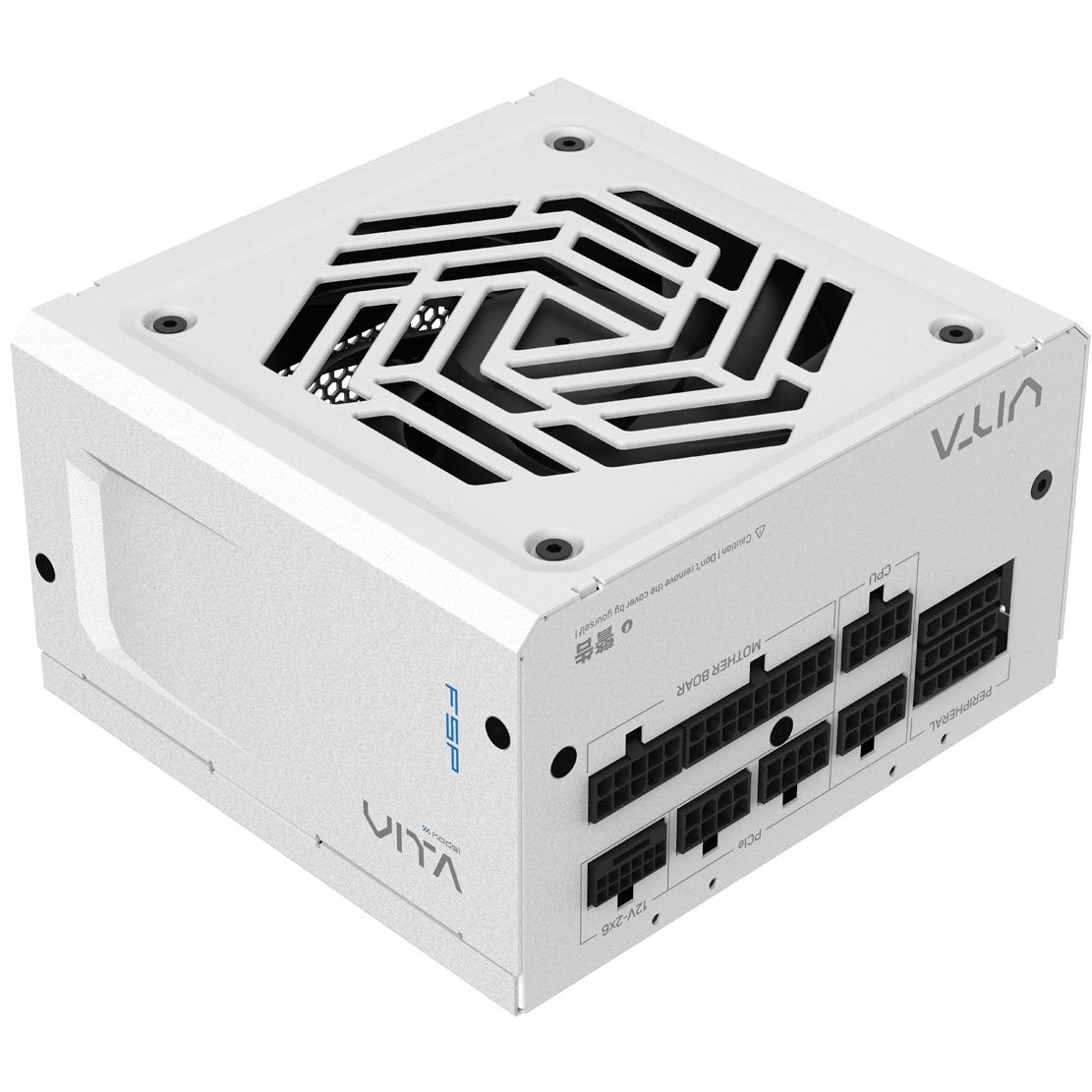 A large main feature product image of FSP Vita GM 1000W Gold PCIe 5.1 ATX 3.1 Modular PSU (White)