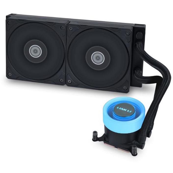 A large main feature product image of Lian Li Galahad II Lite 240mm Performance AIO Liquid CPU Cooler (Black)