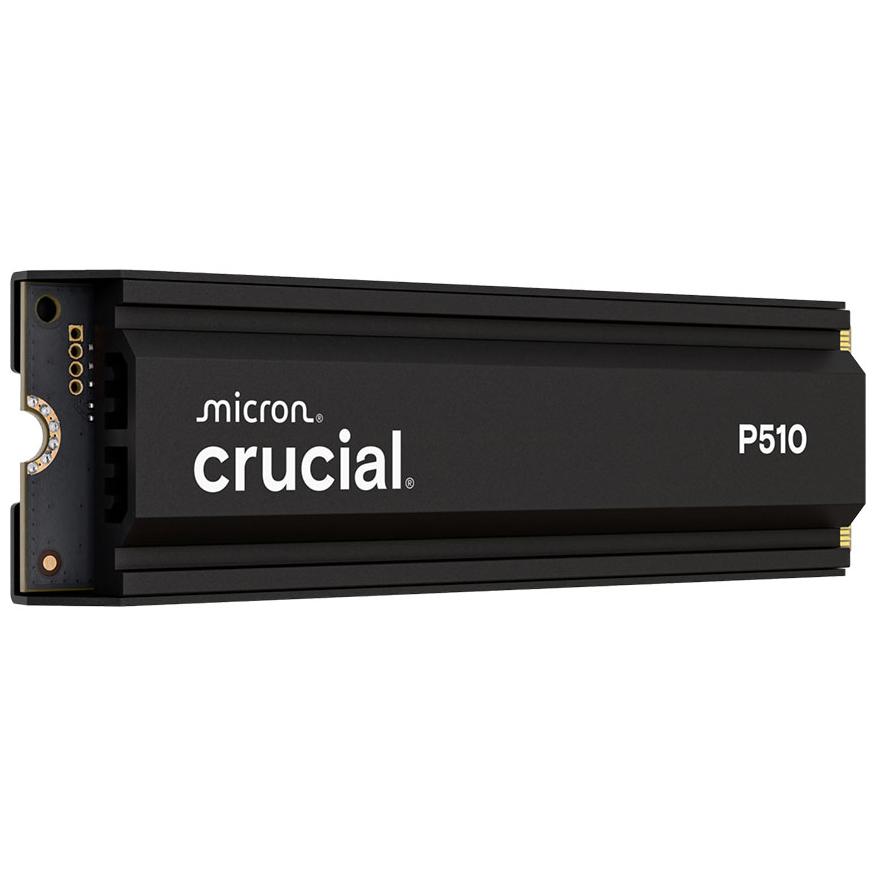 A large main feature product image of Crucial P510 w/ Heatsink PCIe Gen5 NVMe M.2 SSD - 1TB