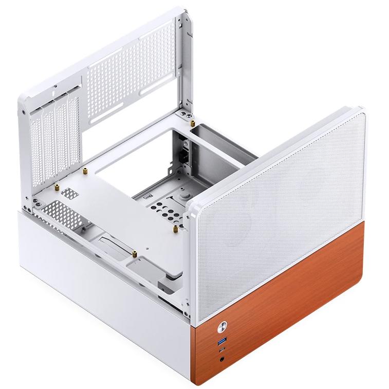 A large main feature product image of Jonsbo V12 23L Compact Micro Tower Case (White)