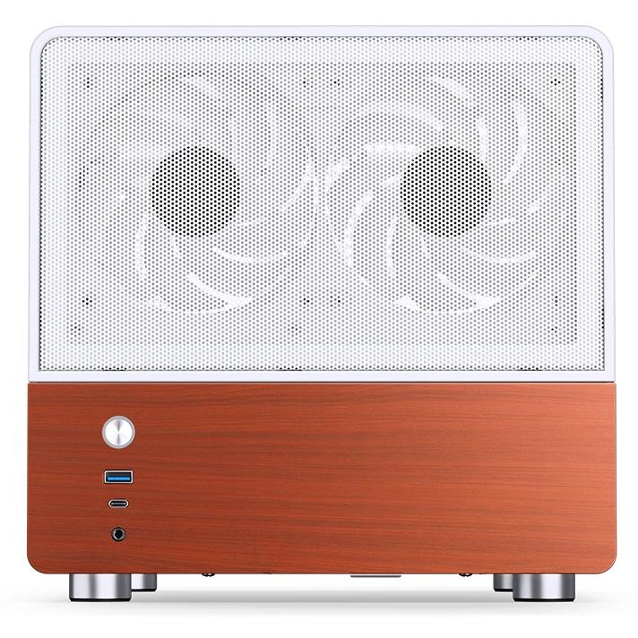 A large main feature product image of Jonsbo V12 23L Compact Micro Tower Case (White)