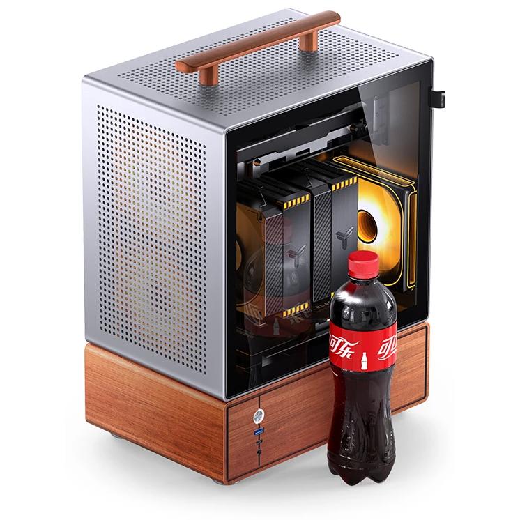 A large main feature product image of Jonsbo T7 25.8L Compact Micro Tower Case (Silver)