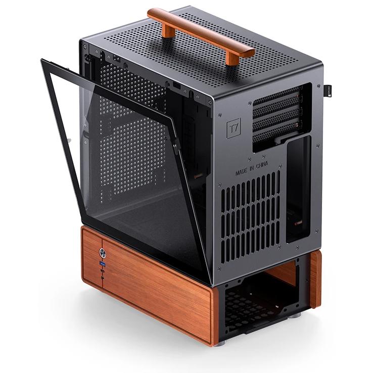 A large main feature product image of Jonsbo T7 25.8L Compact Micro Tower Case (Black)