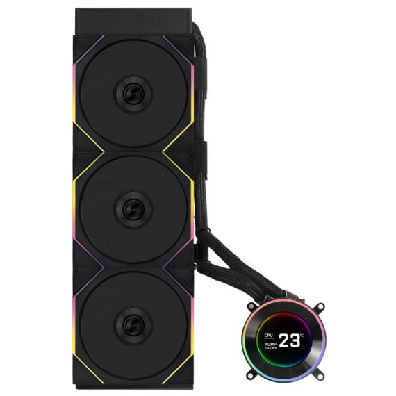 A large main feature product image of Lian Li Hydroshift II LCD-C 360TL - 360mm AIO Liquid CPU Cooler (Black)