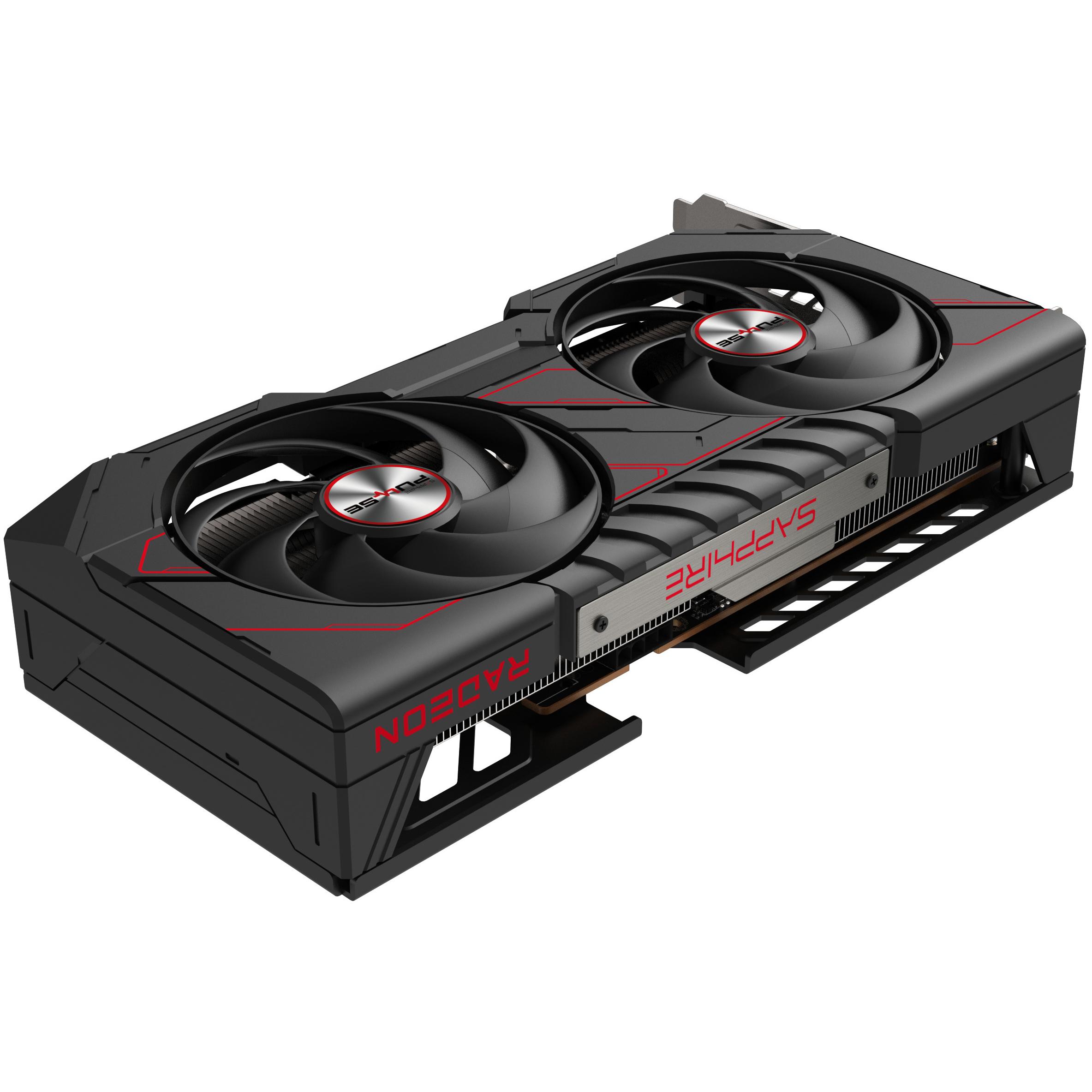 A large main feature product image of SAPPHIRE PULSE Radeon RX 9060 XT 16GB GDDR6 - Black