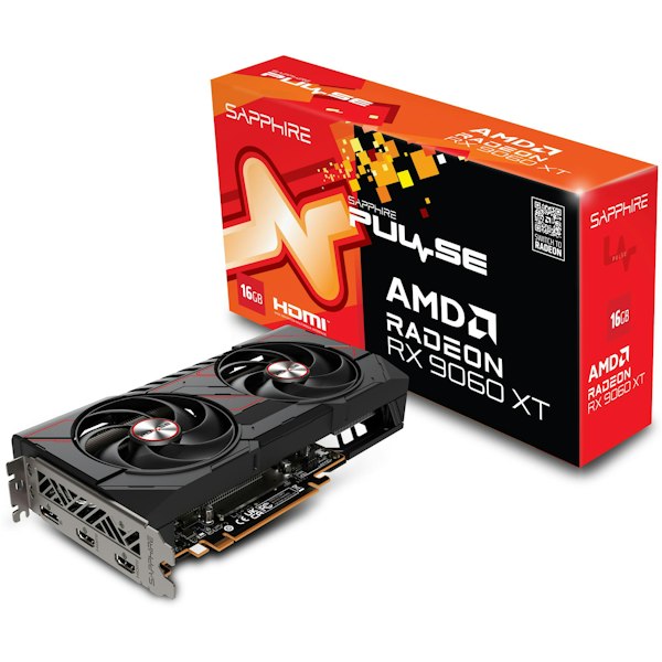 Sapphire PULSE Radeon RX 9060 XT 16GB GDDR6 - Black