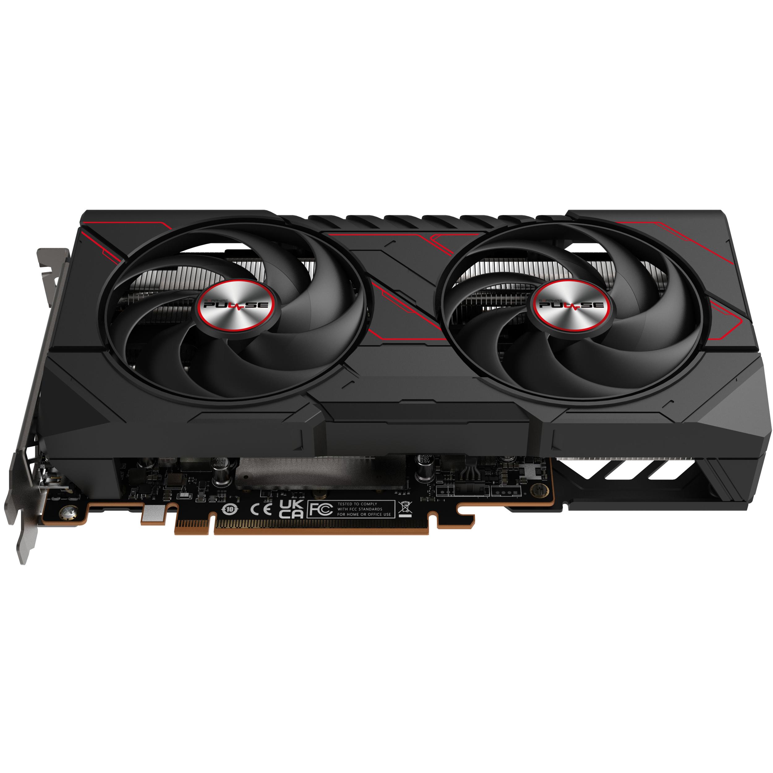 A large main feature product image of SAPPHIRE PULSE Radeon RX 9060 XT 16GB GDDR6 - Black