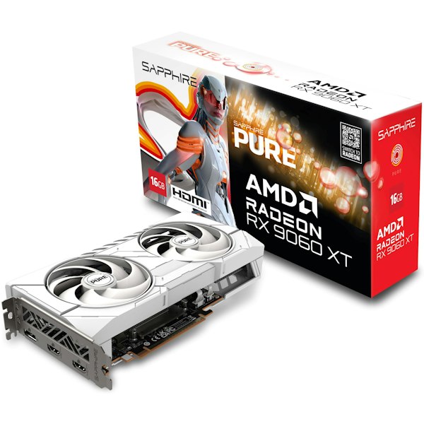 Sapphire PURE Radeon RX 9060 XT 16GB GDDR6 (White)