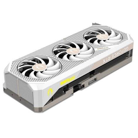 A large main feature product image of ZOTAC Gaming GeForce RTX 5090 Solid OC 32GB GDDR7 - White