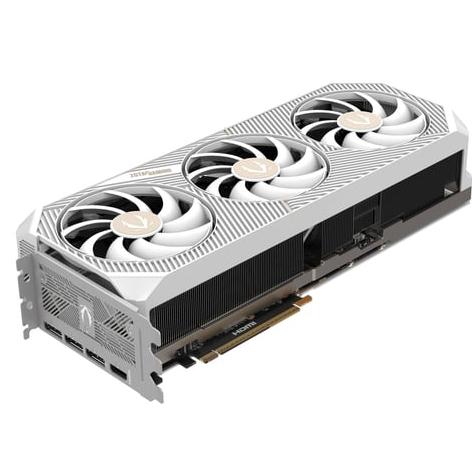 A large main feature product image of ZOTAC Gaming GeForce RTX 5090 Solid OC 32GB GDDR7 - White