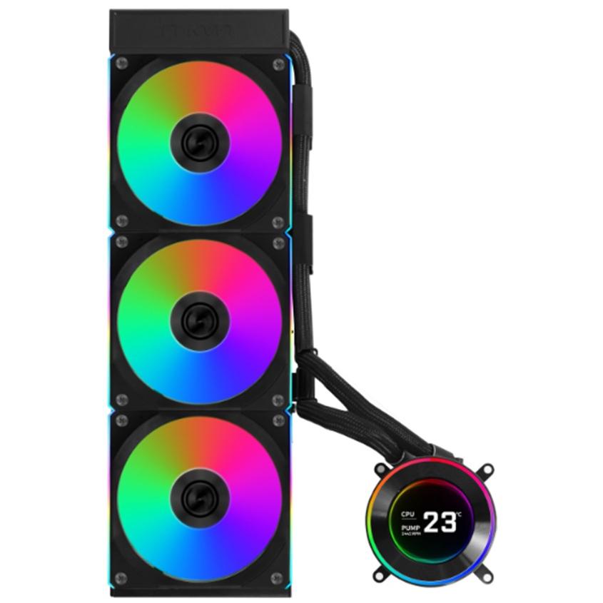 A large main feature product image of Lian Li Hydroshift II LCD-C 360CL - 360mm RGB AIO Liquid CPU Cooler (Black)