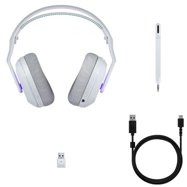 美品 Logicool G522 LIGHTSPEED WHITE Logitech G522 LIGHTSPEED Wireless Gaming Headset for PC
