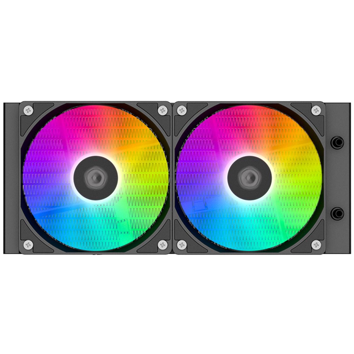 A large main feature product image of ID-COOLING SL240 XE Space LCD 240mm ARGB AIO Liquid CPU Cooler (Black)