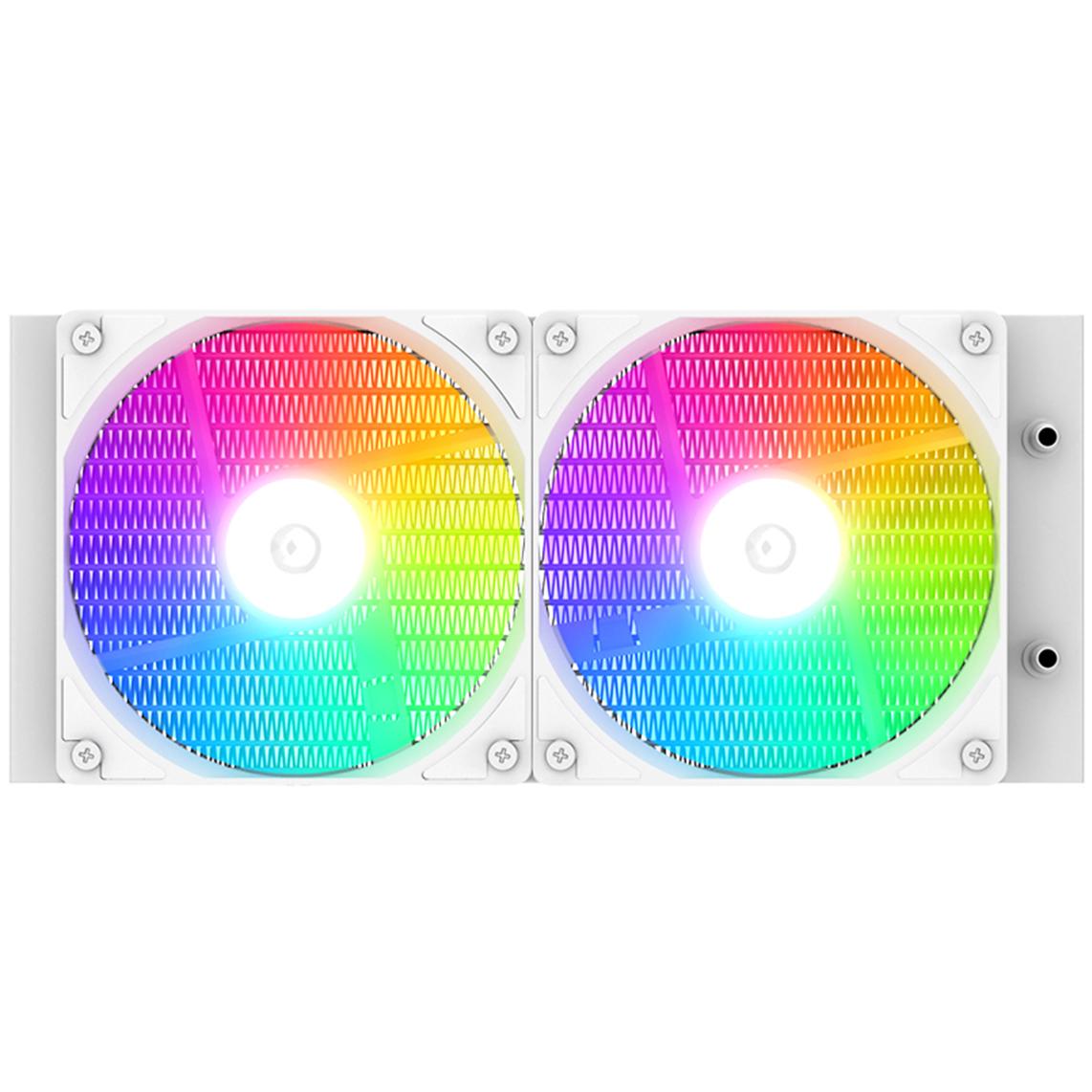 A large main feature product image of ID-COOLING SL240 XE Space LCD 240mm ARGB AIO Liquid CPU Cooler (White)