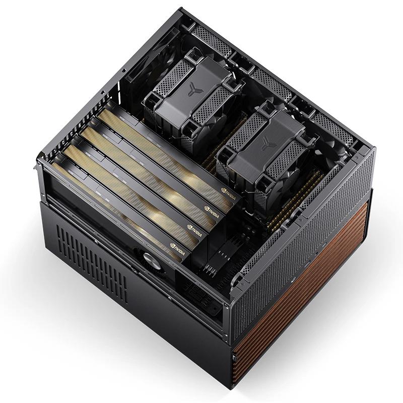 A large main feature product image of Jonsbo N5 - 49L Compact eATX 12-Bay NAS Case (Black)