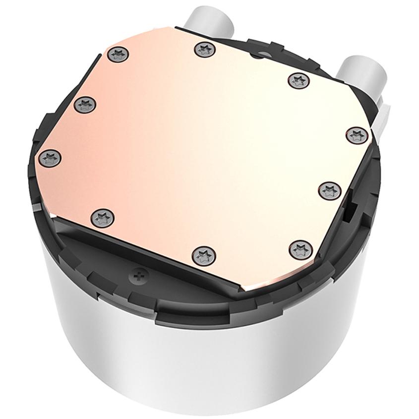 A large main feature product image of ID-COOLING FX240 PRO 240mm AIO Liquid CPU Cooler (White)