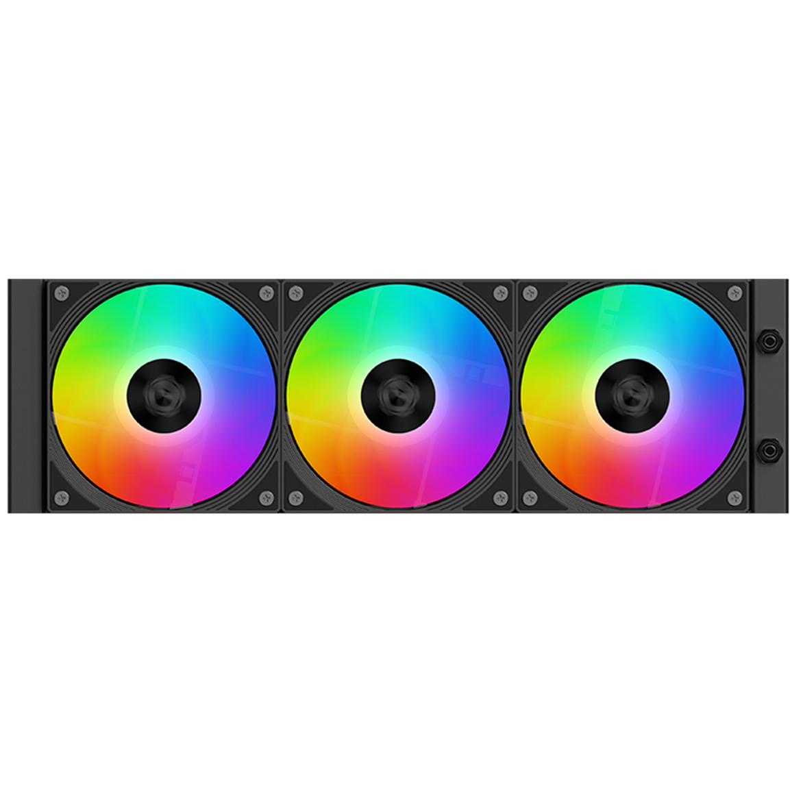 A large main feature product image of ID-COOLING DashFlow 360 XT PRO 360mm ARGB AIO Liquid CPU Cooler (Black)