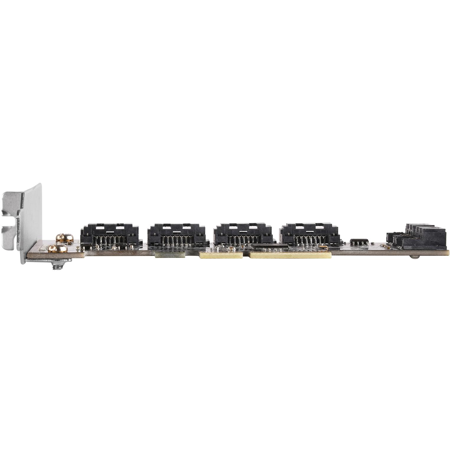 A large main feature product image of SilverStone ECS06 6-Port SATA 3 PCIe Expansion Card