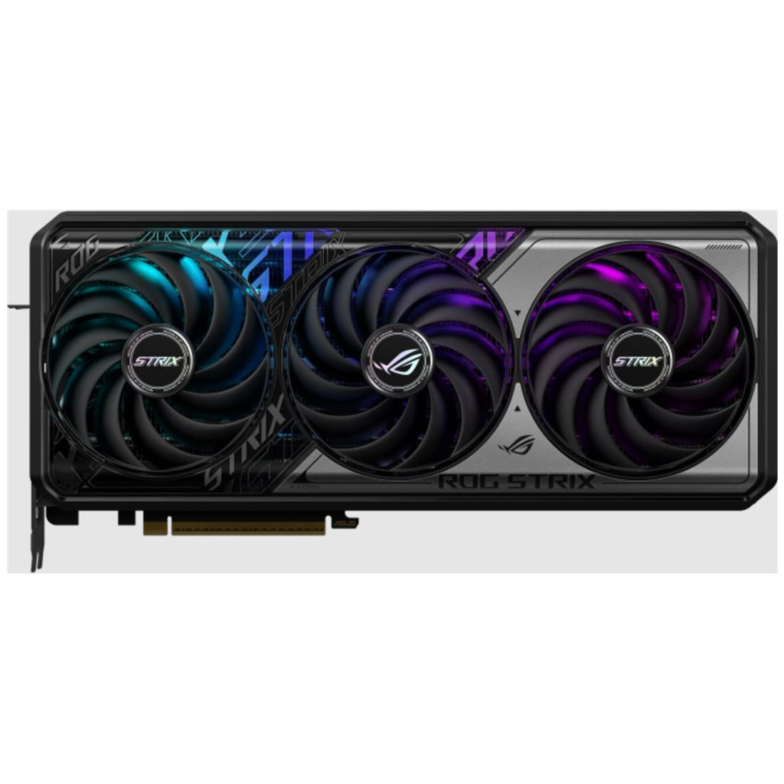 A large main feature product image of ASUS GeForce RTX 5070 Ti ROG Strix OC 16GB GDDR7