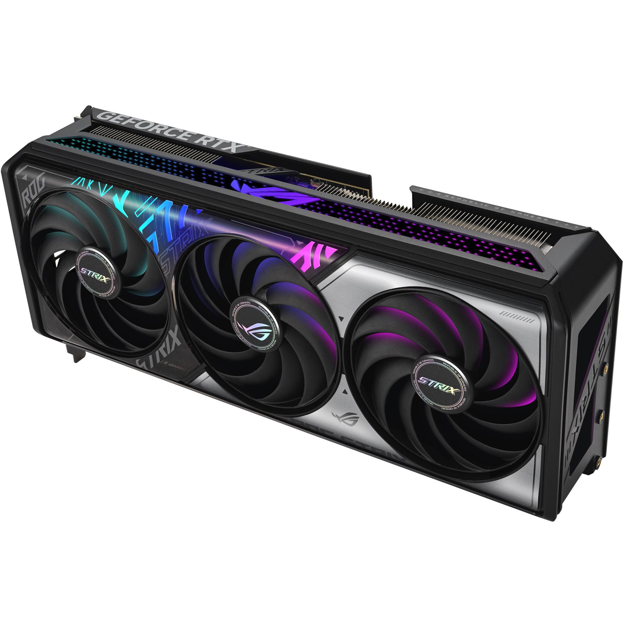 A large main feature product image of ASUS GeForce RTX 5070 ROG Strix OC 12GB GDDR7