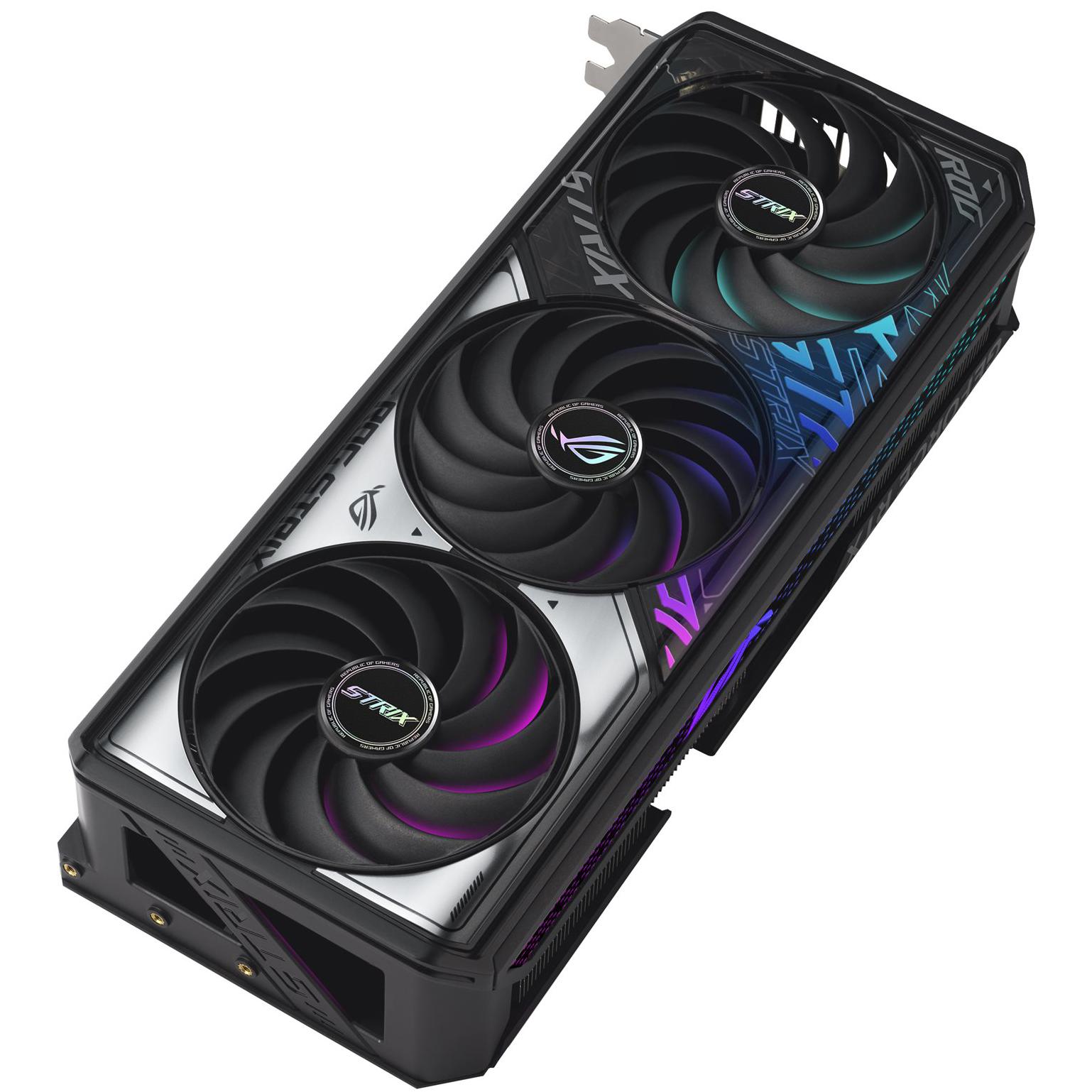 A large main feature product image of ASUS GeForce RTX 5070 ROG Strix OC 12GB GDDR7