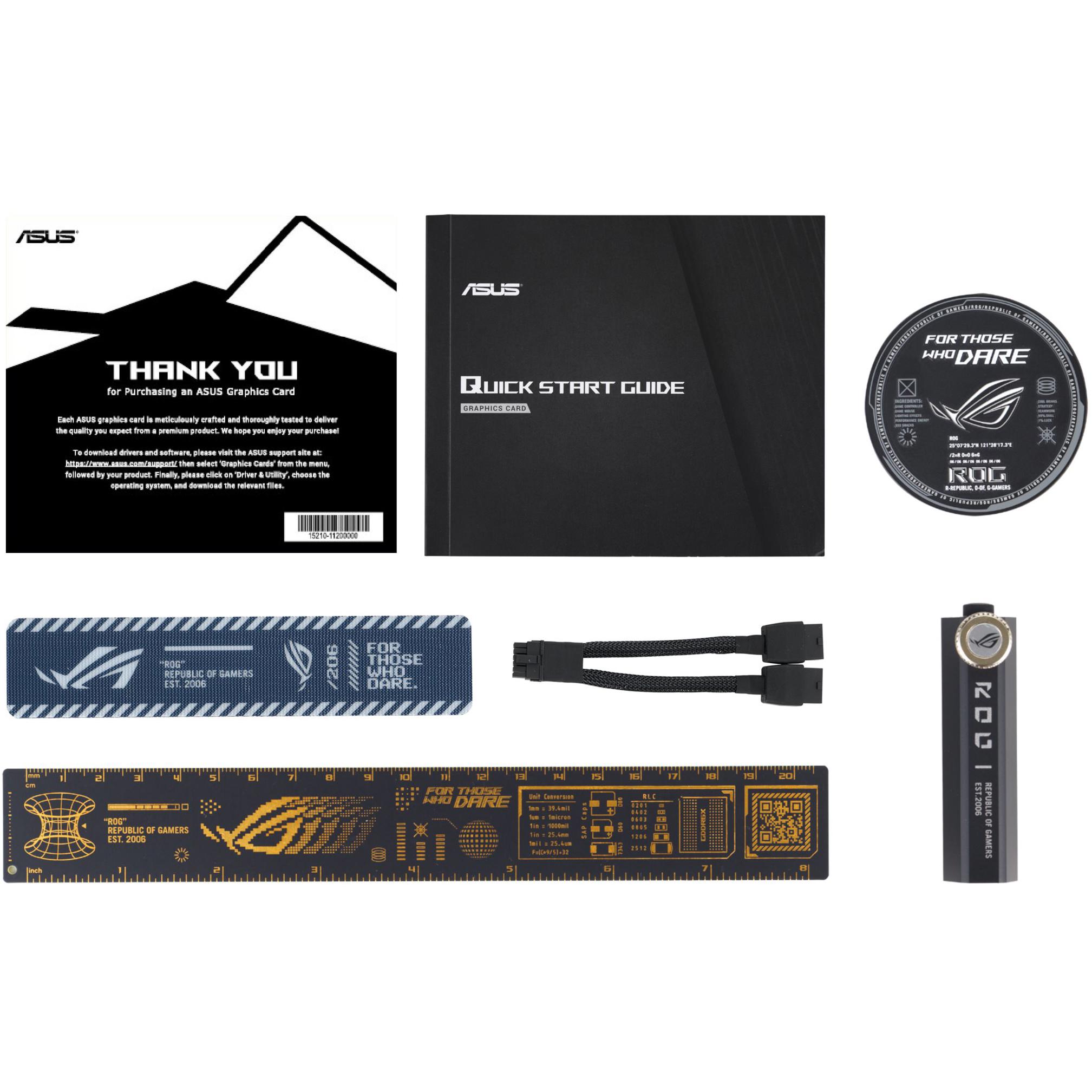 A large main feature product image of ASUS GeForce RTX 5070 ROG Strix OC 12GB GDDR7