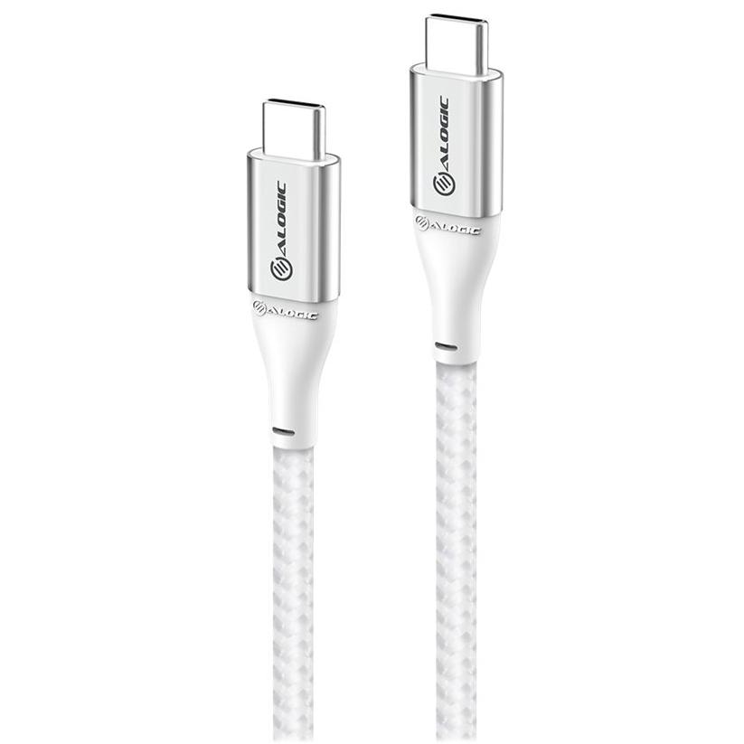 A large main feature product image of ALOGIC Super Ultra USB 2.0 USB-C to USB-C 30cm Cable - Silver