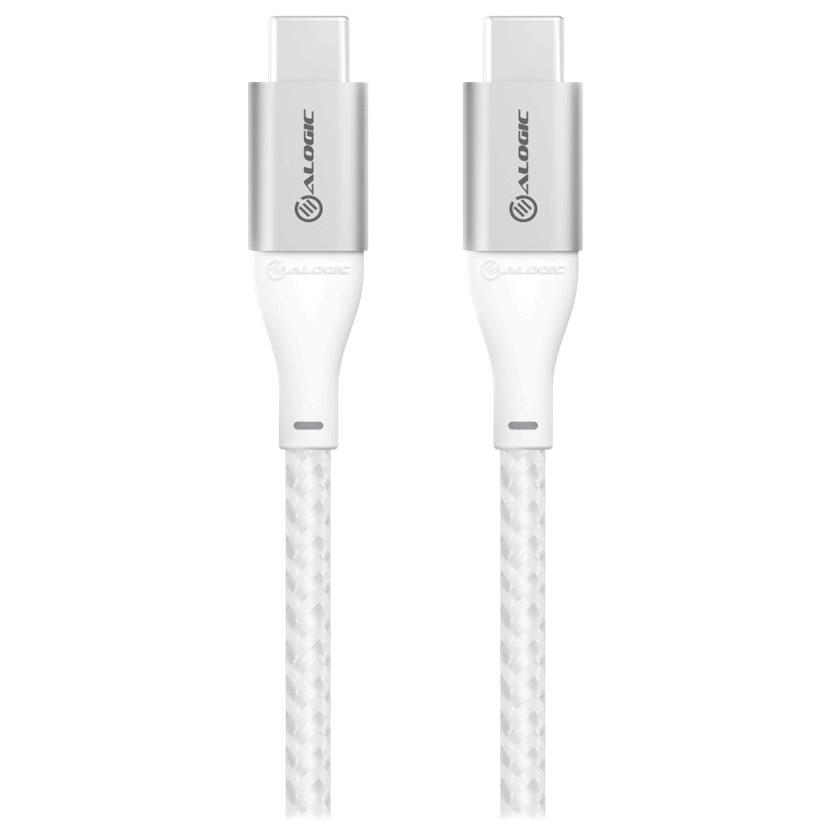 A large main feature product image of ALOGIC Super Ultra USB 2.0 USB-C to USB-C 30cm Cable - Silver