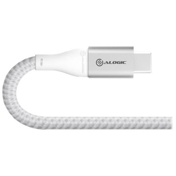 A large main feature product image of ALOGIC Super Ultra USB 2.0 USB-C to USB-C 30cm Cable - Silver