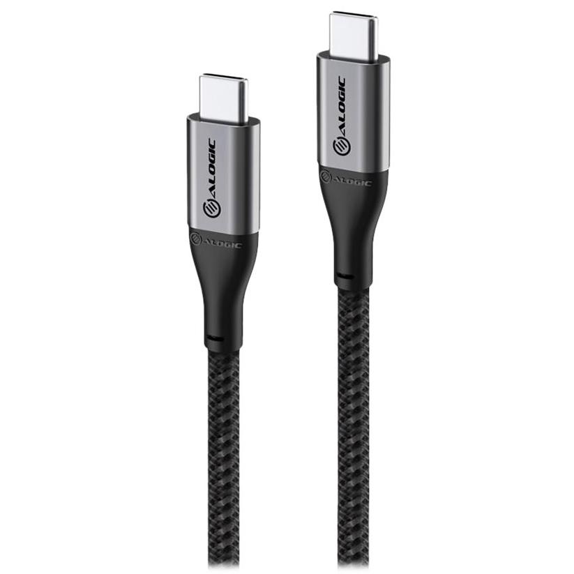 A large main feature product image of ALOGIC Super Ultra USB 2.0 USB-C to USB-C 30cm Cable - Space Grey