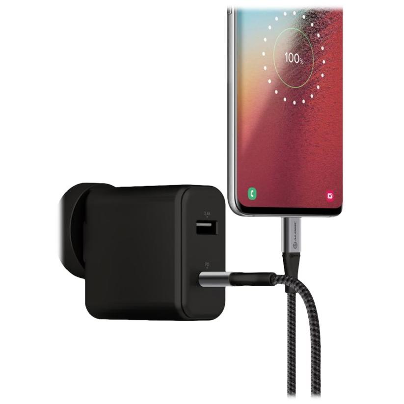 A large main feature product image of ALOGIC Super Ultra USB 2.0 USB-C to USB-C 30cm Cable - Space Grey