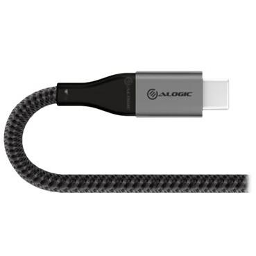 A large main feature product image of ALOGIC Super Ultra USB 2.0 USB-C to USB-C 30cm Cable - Space Grey