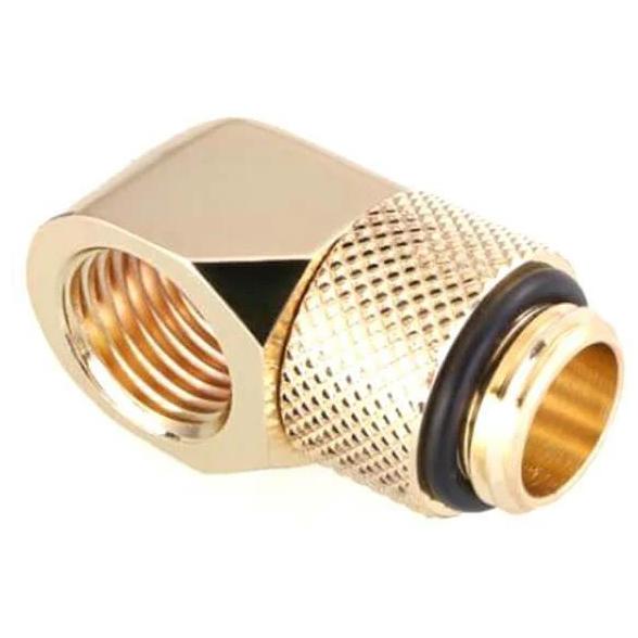 A large main feature product image of Bykski G1/4" 90 Degree Rotary Fitting (Gold)