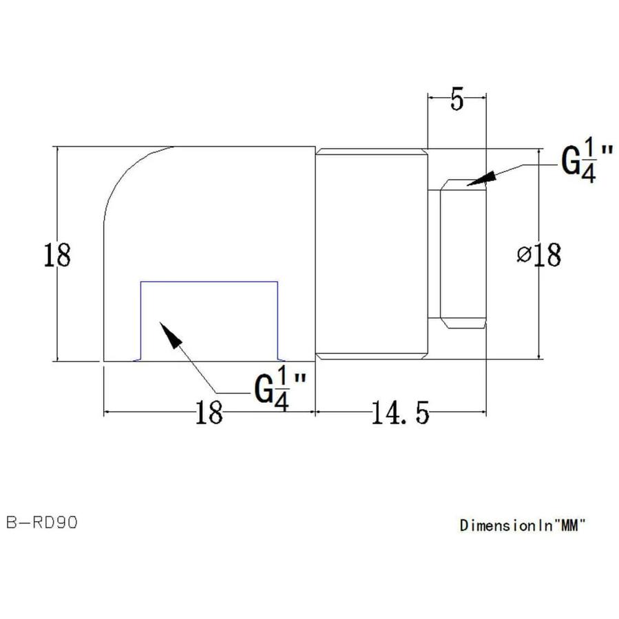 A large main feature product image of Bykski G1/4" 90 Degree Rotary Fitting (White)