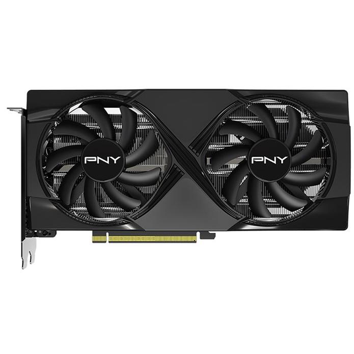 A large main feature product image of PNY GeForce RTX 5060 Ti Dual Fan OC 8GB GDDR7