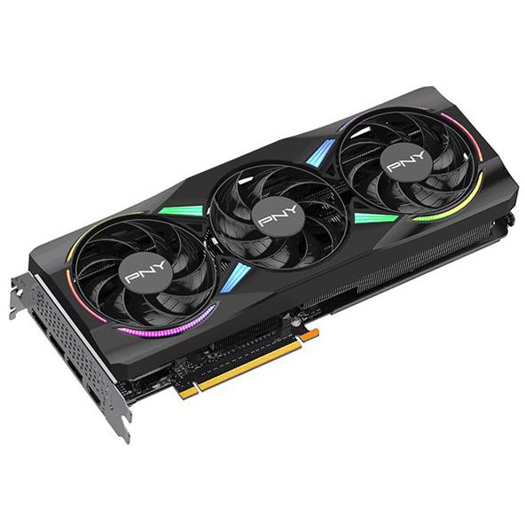 A large main feature product image of PNY GeForce RTX 5070 ARGB OC Triple Fan 12GB GDDR7