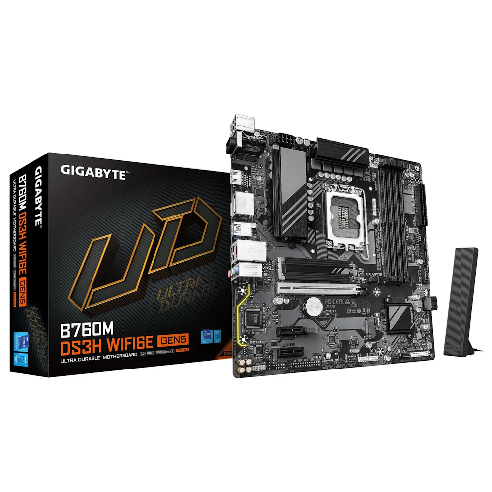 Gigabyte B760M DS3H WiFi6E GEN5 LGA1700 mATX Desktop Motherboard