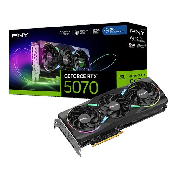 PNY GeForce RTX 5070 ARGB OC Triple Fan 12GB GDDR7